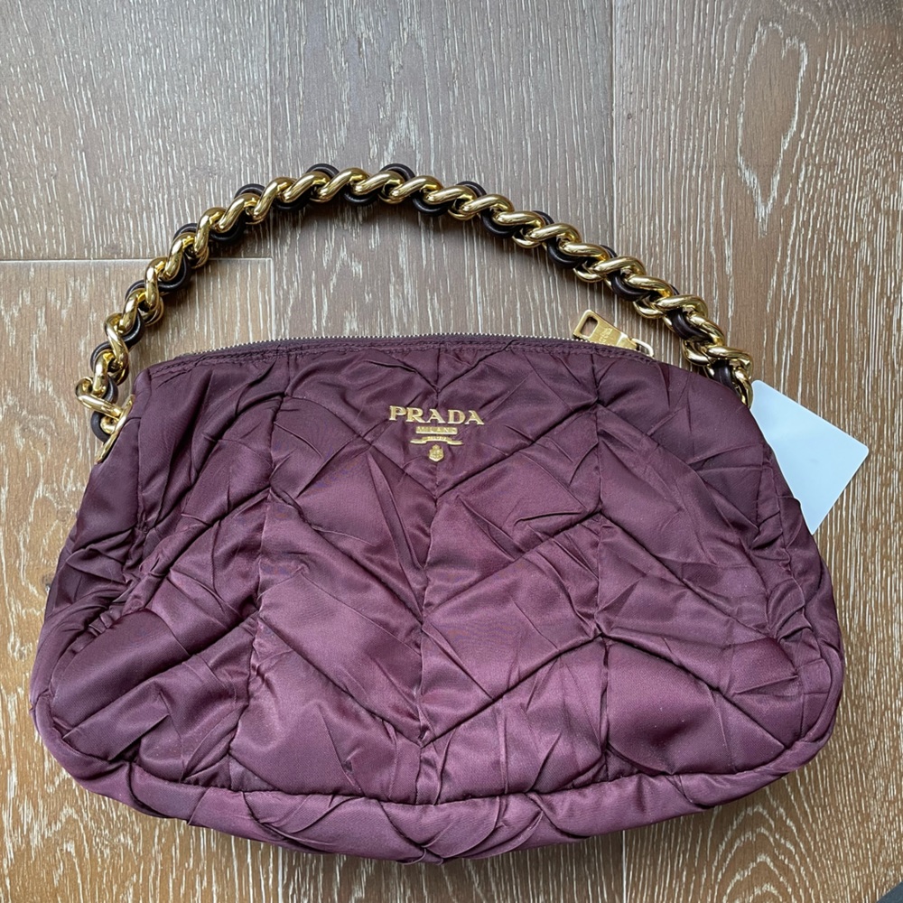 PRADA Eggplant Purple handle bag nylon - Picture 2 of 10